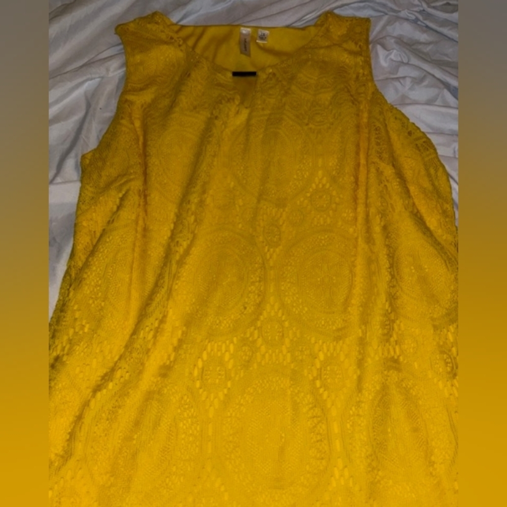 Tacera Vibrant Yellow Dress - 2X